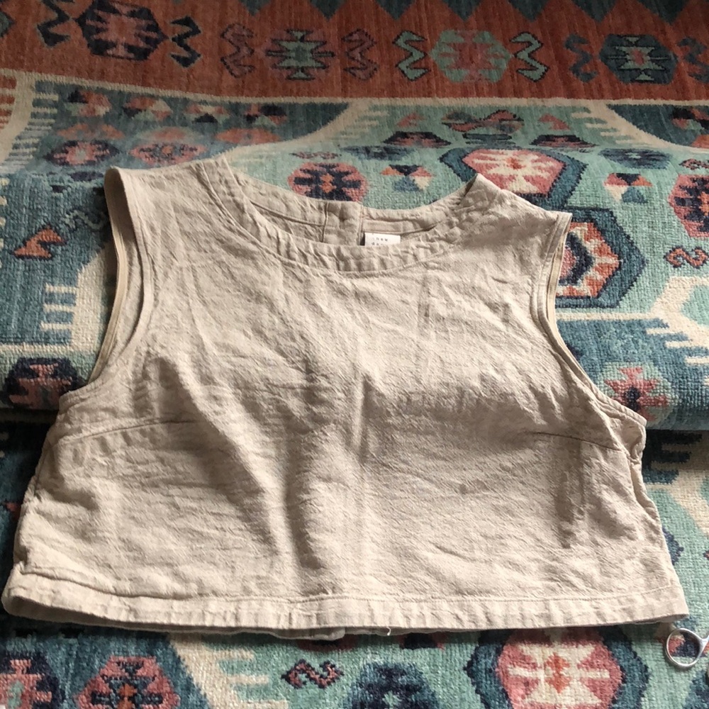 Target Cream Crop Top